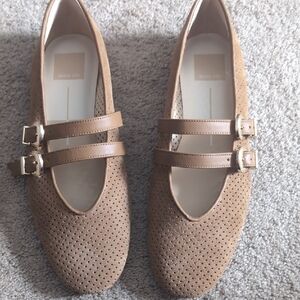 DV by Dolce Vita Tan Double Strap Flats